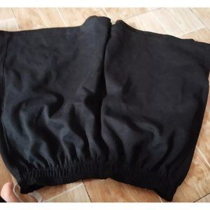 Men's unisex shorts in black, scratched spandex fabric with big size